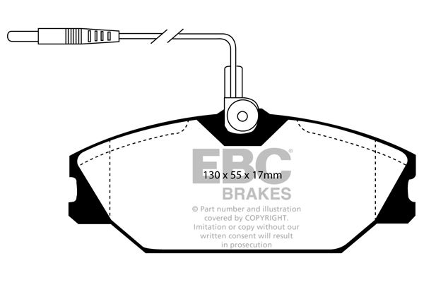 EBC BRAKES Комплект тормозных колодок, дисковый тормоз DP4949R